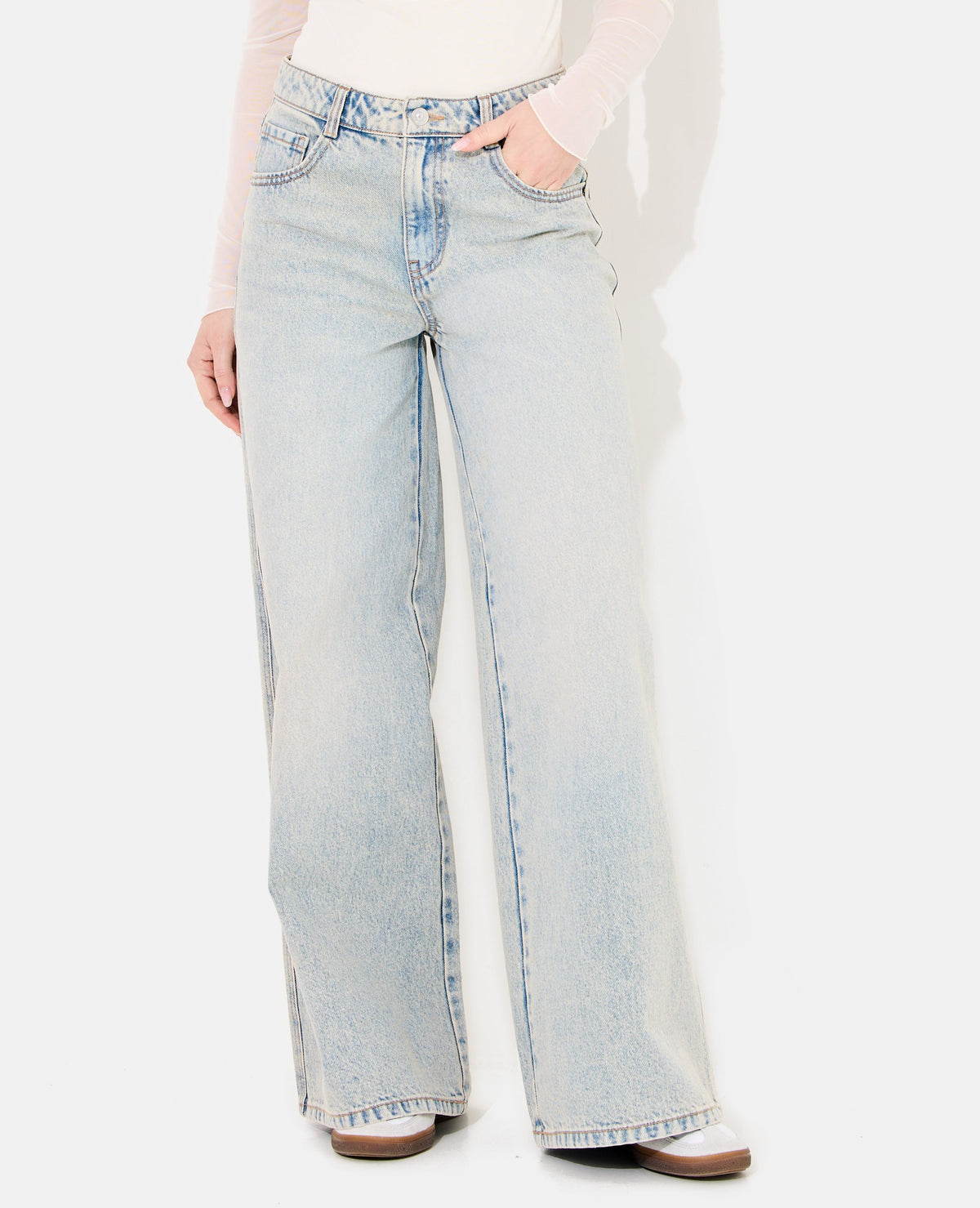 Jean extra wide taille haute