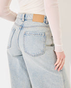 Jean extra wide taille haute
