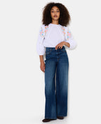 Jean extra wide taille haute