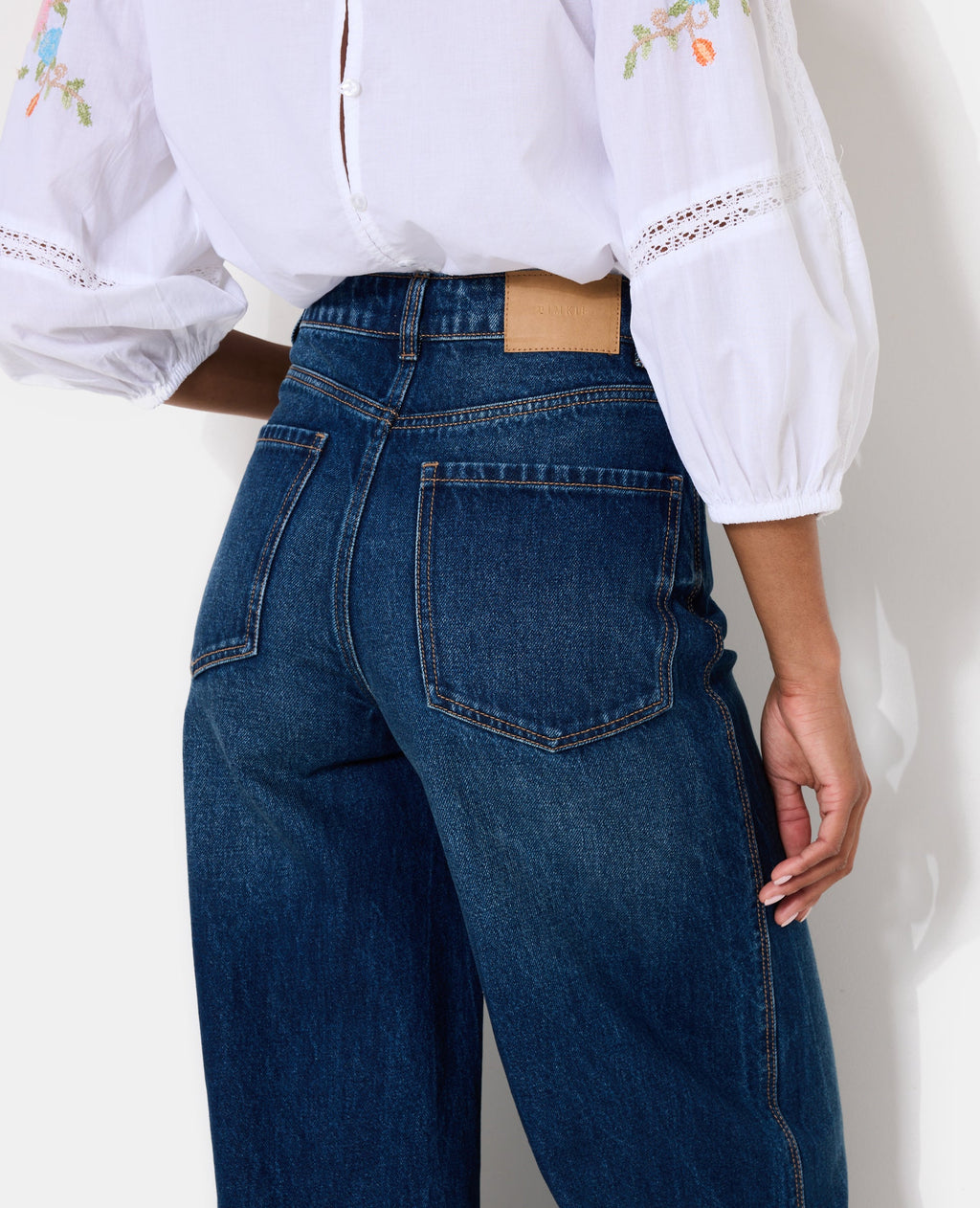 Jean extra wide taille haute