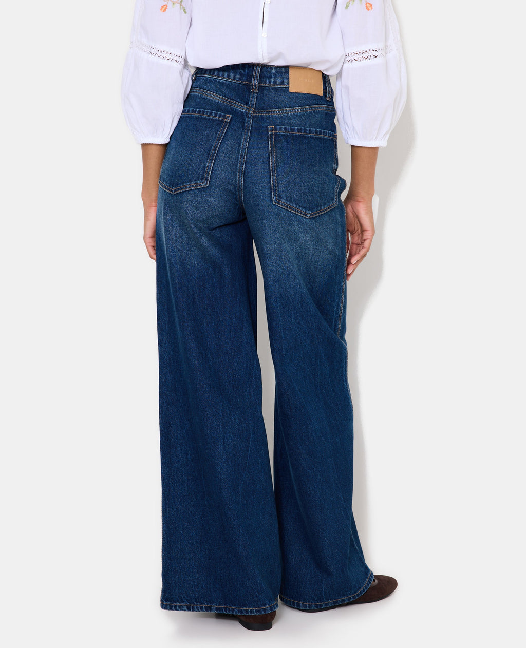 Jean extra wide taille haute