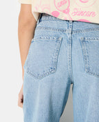 Jean extra wide taille haute avec jeux de coutures