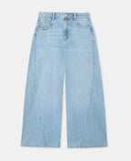 Jean extra wide taille haute avec jeux de coutures