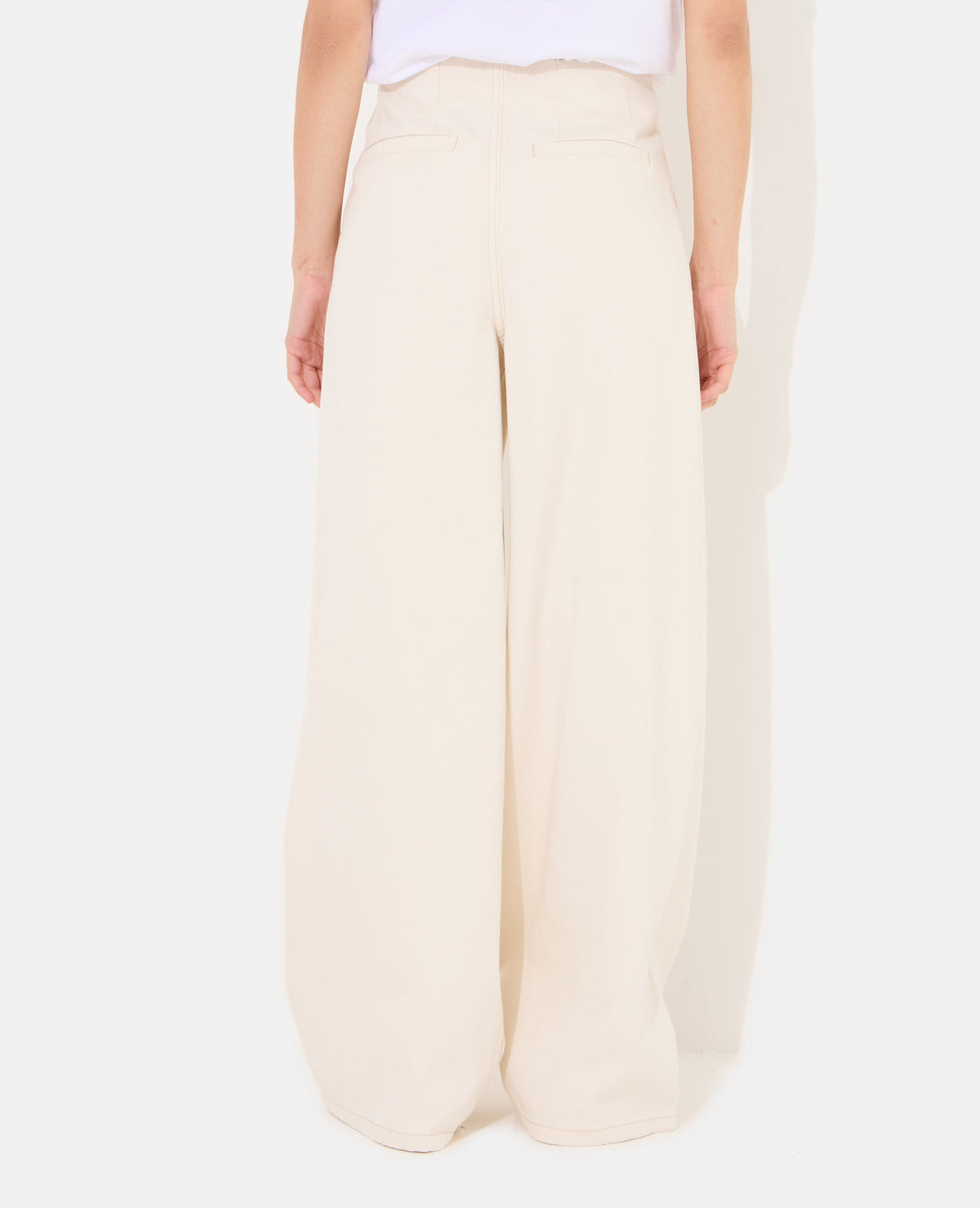 Jean extra wide taille haute avec pinces