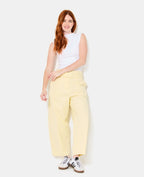 Pantalon barrel taille haute avec ceinture