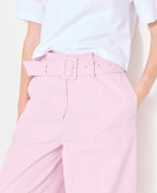 Pantalon barrel taille haute avec ceinture
