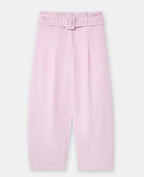 Pantalon barrel taille haute avec ceinture