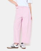 Pantalon barrel taille haute avec ceinture
