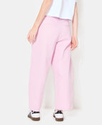 Pantalon barrel taille haute avec ceinture