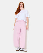 Pantalon barrel taille haute avec ceinture
