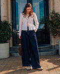 Jean extra wide taille haute avec ceinture