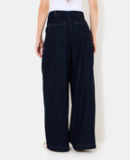Jean extra wide taille haute avec ceinture