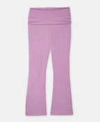 Pantalon flare en maille sculptante taille confort