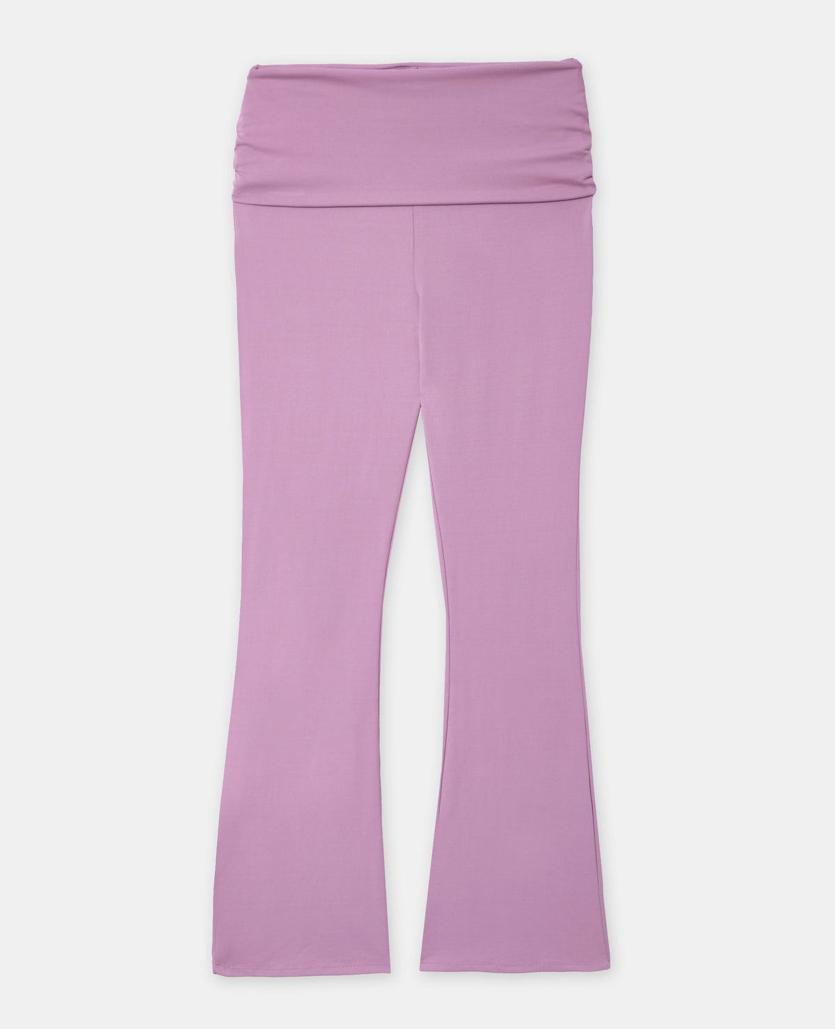 Pantalon flare en maille sculptante taille confort