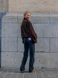 Pantalon droit en molleton avec étoiles dos