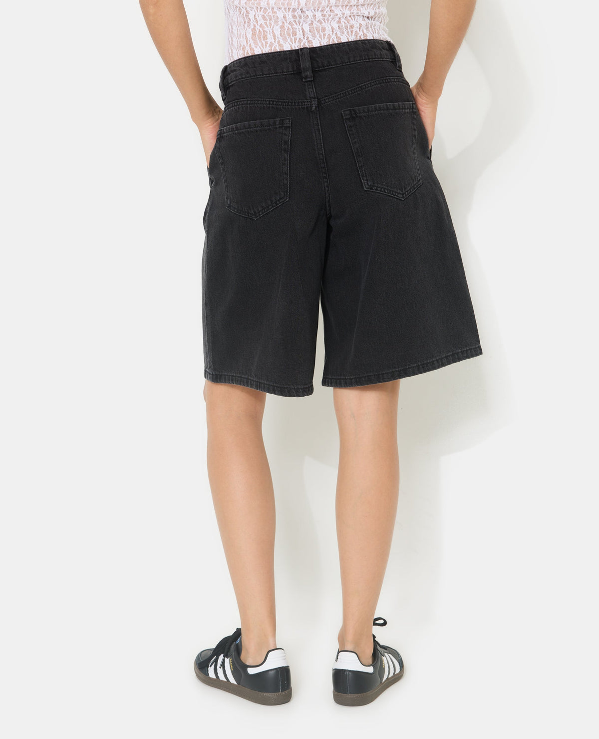Bermuda en jean avec pinces