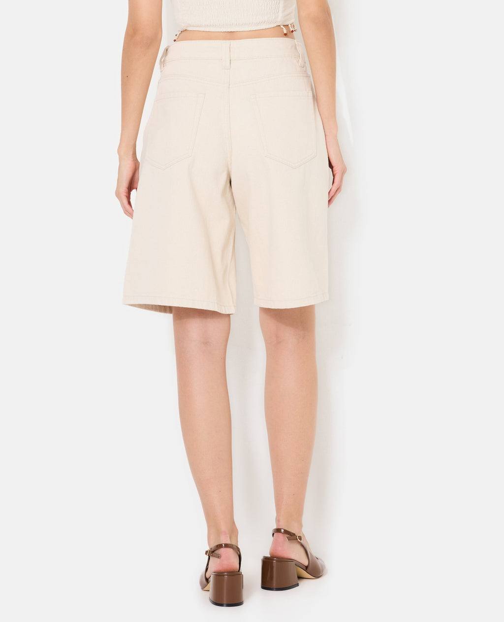Bermuda en jean avec pinces