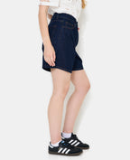 Bermuda large en jean taille haute