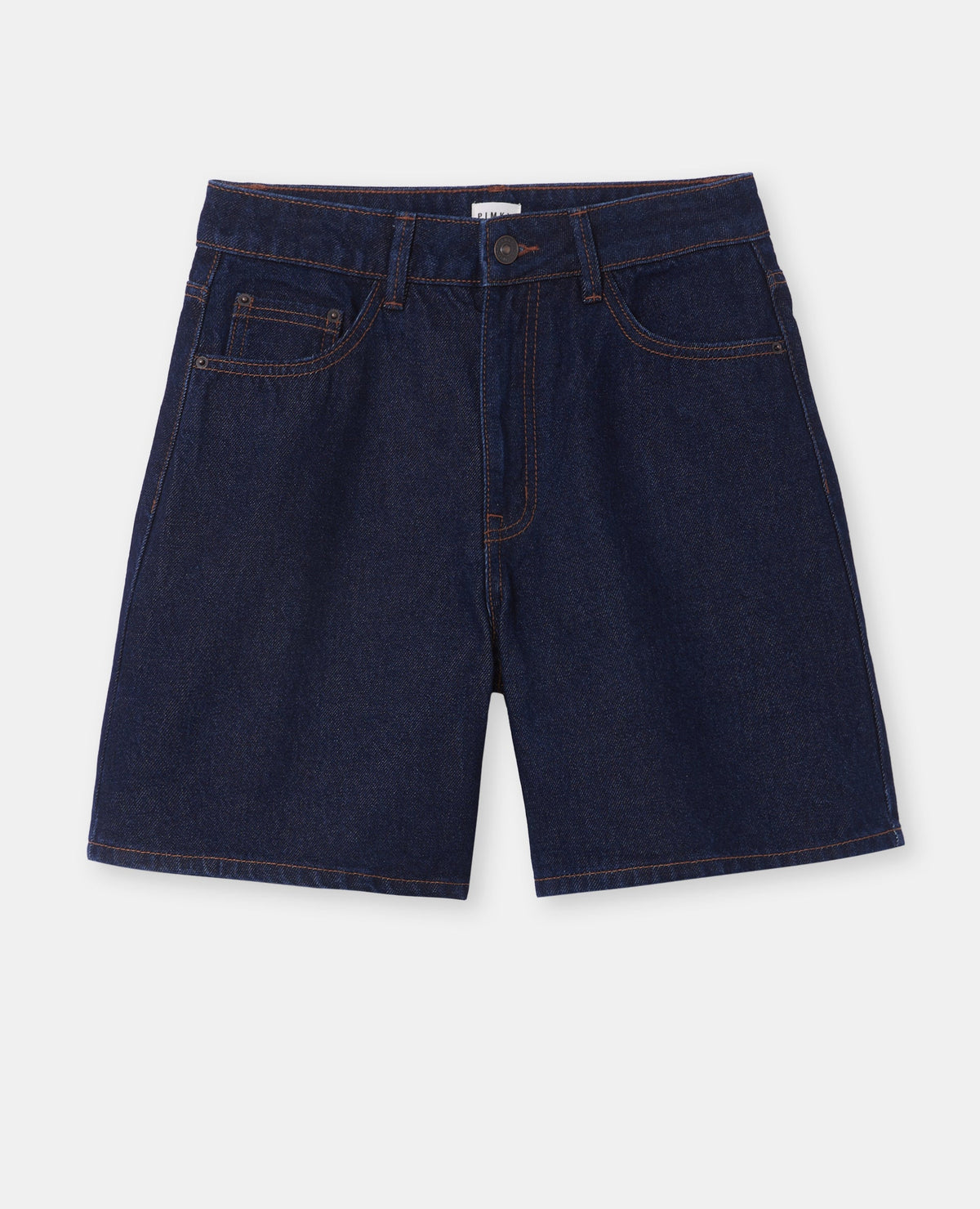 Bermuda large en jean taille haute