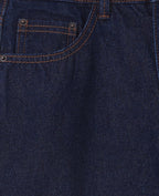 Bermuda large en jean taille haute