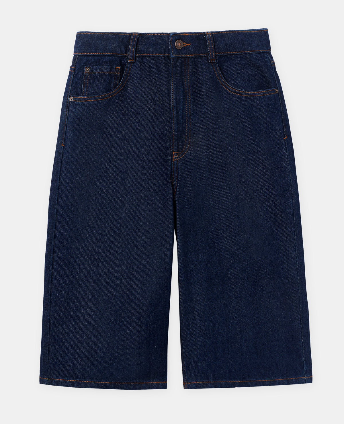 Bermuda en jean long taille basse