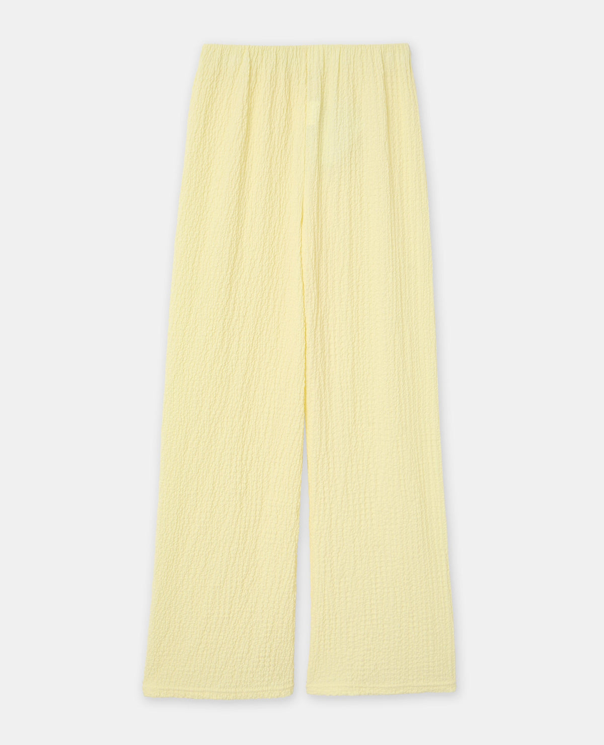 Pantalon droit en tissu bubble reliefé