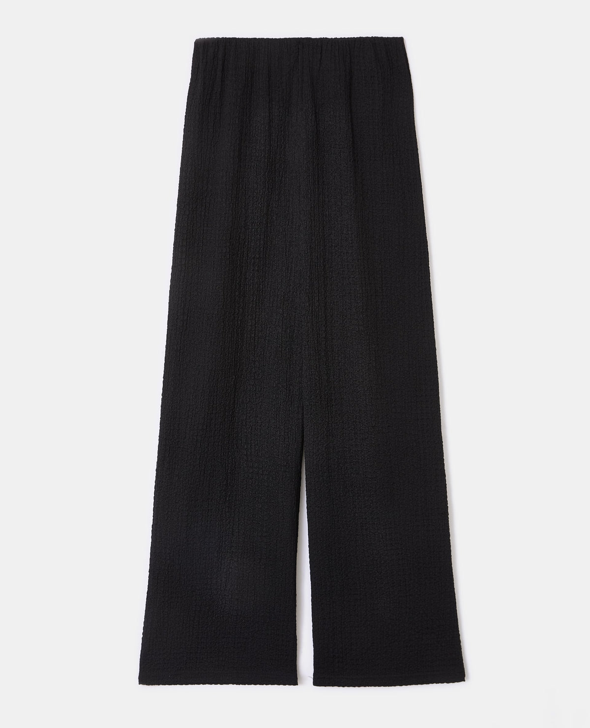 Pantalon droit en tissu bubble reliefé