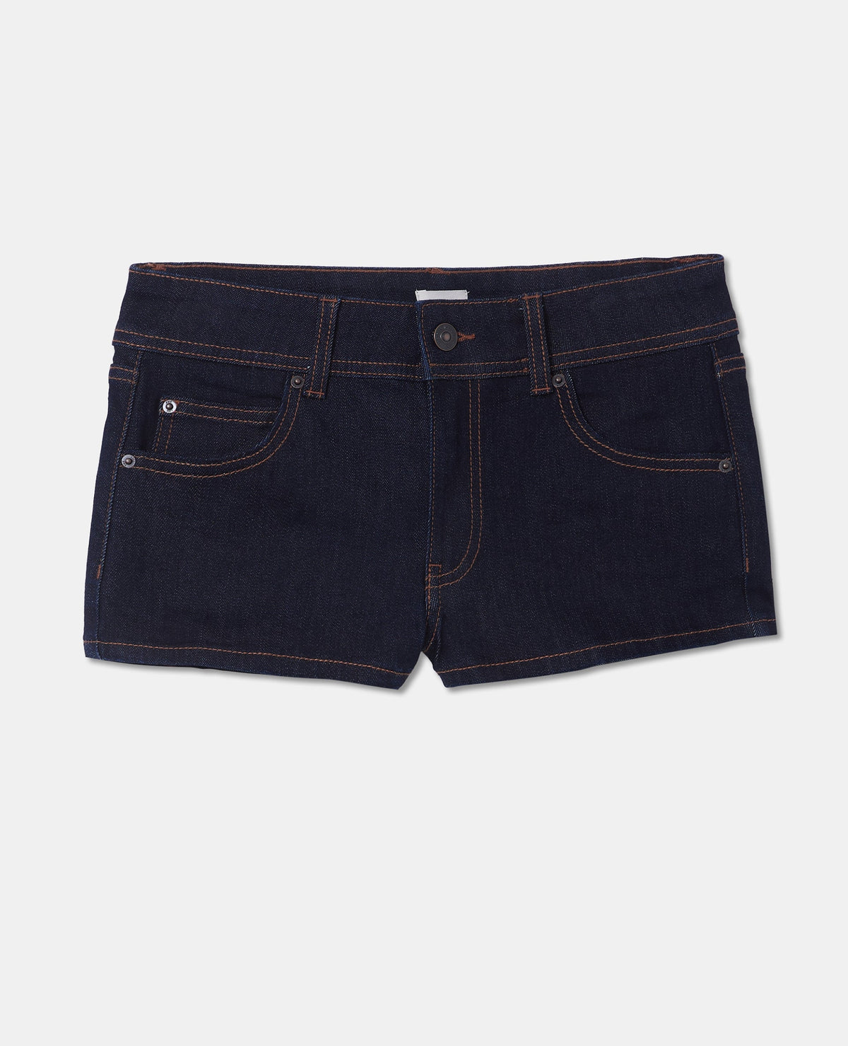 Micro-short en jean poches plaquées
