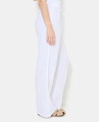 Pantalon en gaze de coton taille élastiquée