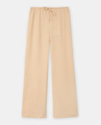 Pantalon en gaze de coton taille élastiquée