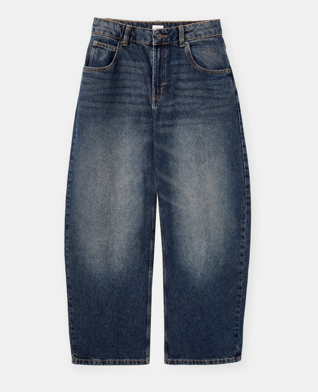 Jean barrel taille haute