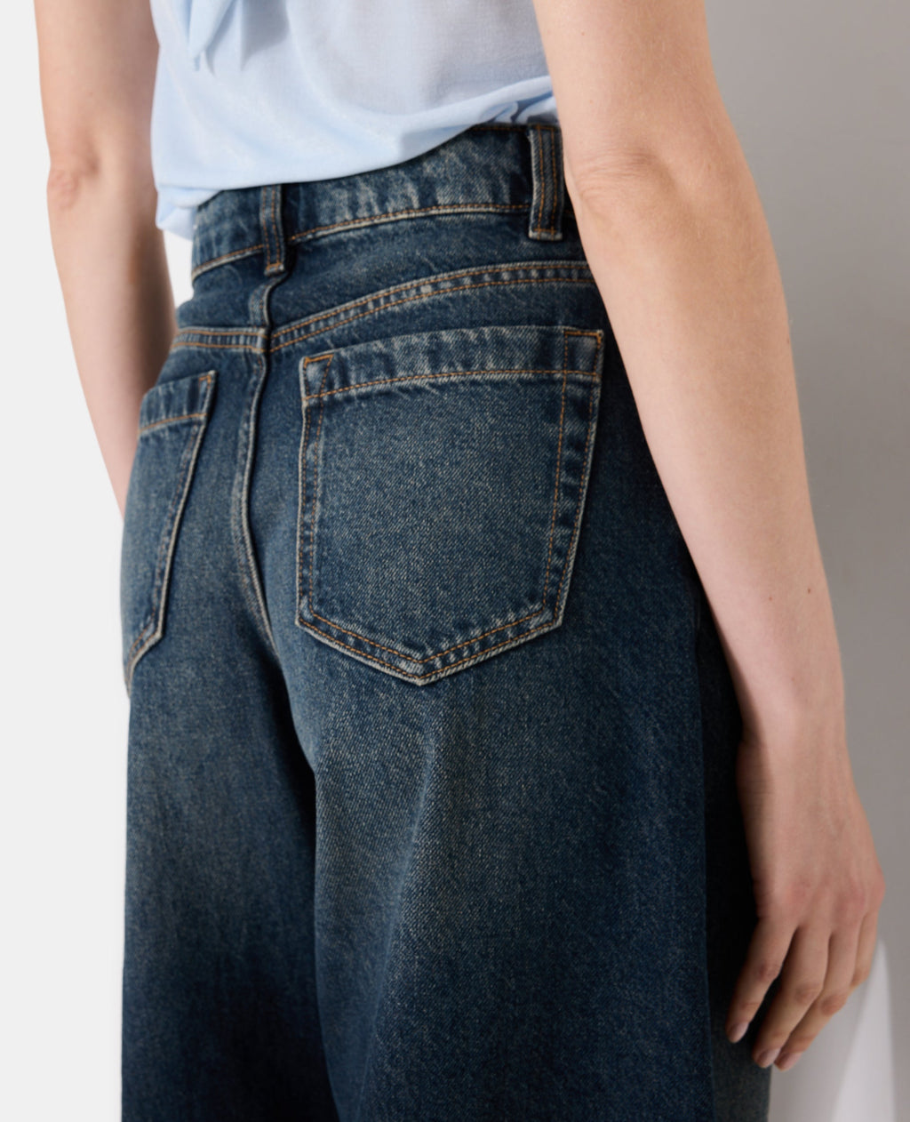 Jean barrel taille haute