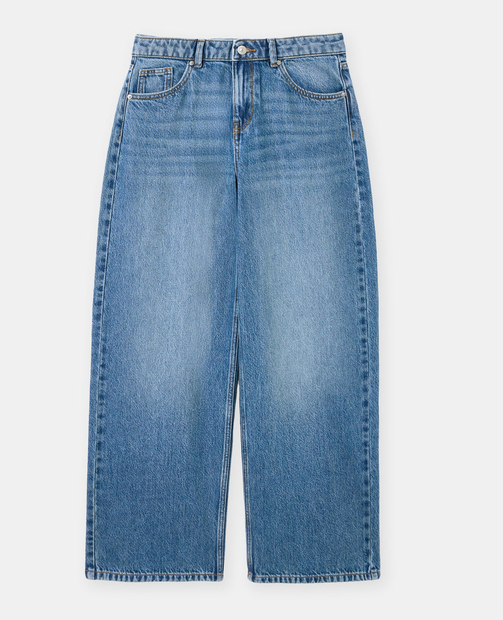 Jean wide taille basse avec étoiles