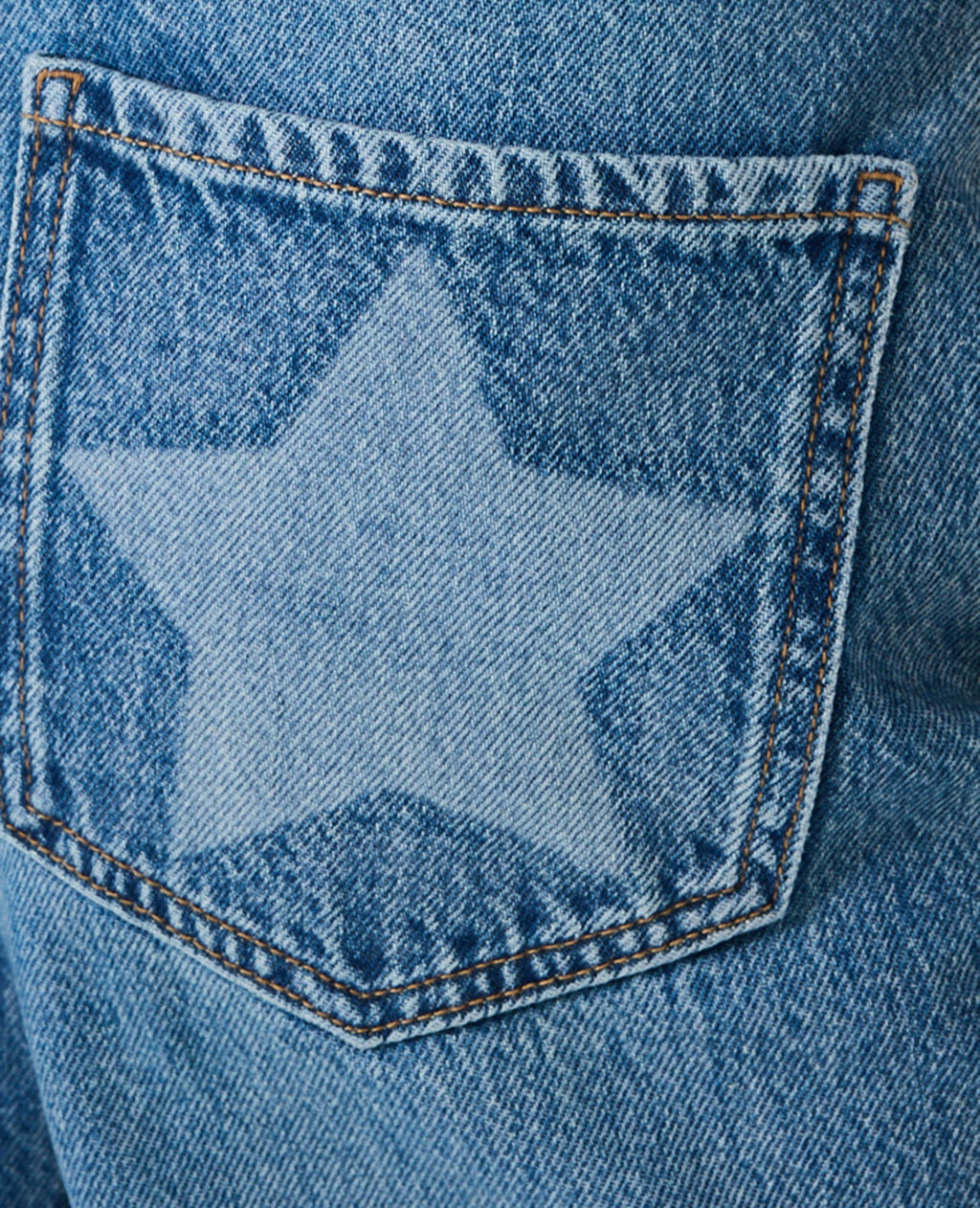 Jean wide taille basse avec étoiles