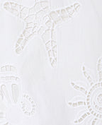 Short taille haute avec broderies ajourées