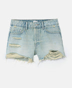 Short en jean destroy