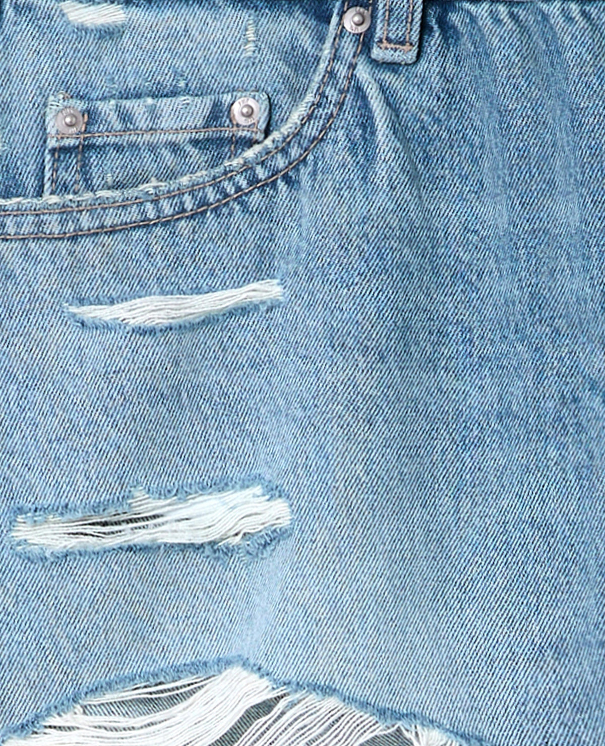Short en jean destroy