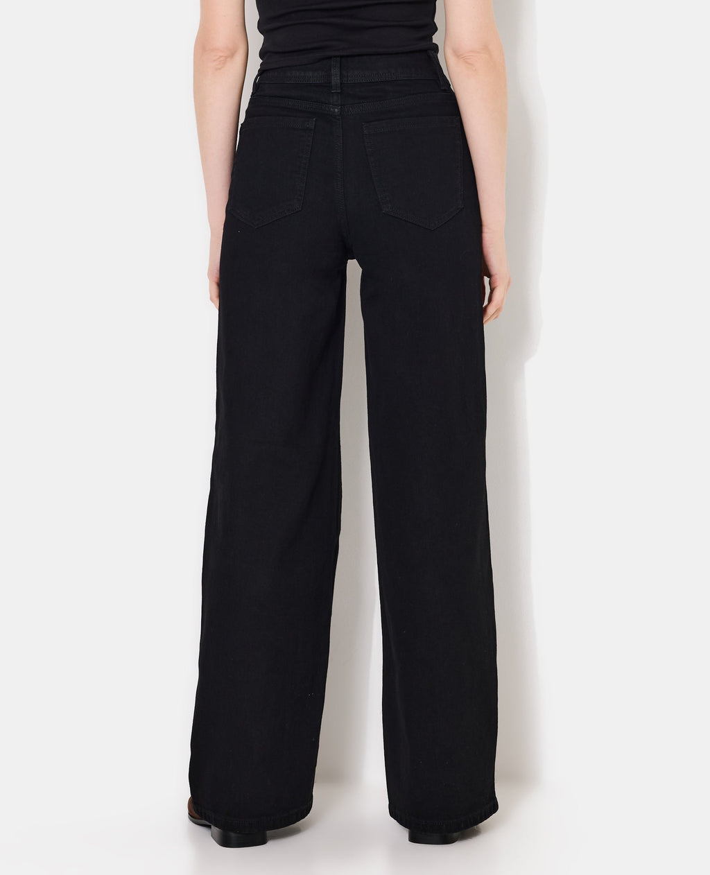 Jean wide stretch avec taille haute