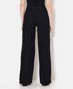 Jean wide stretch avec taille haute