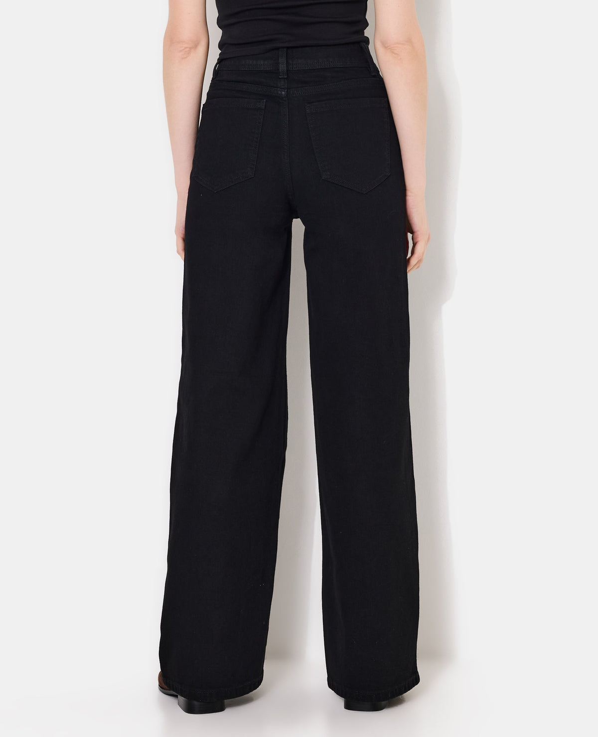 Jean wide stretch avec taille haute