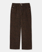 Jean wide taille medium motif léopard