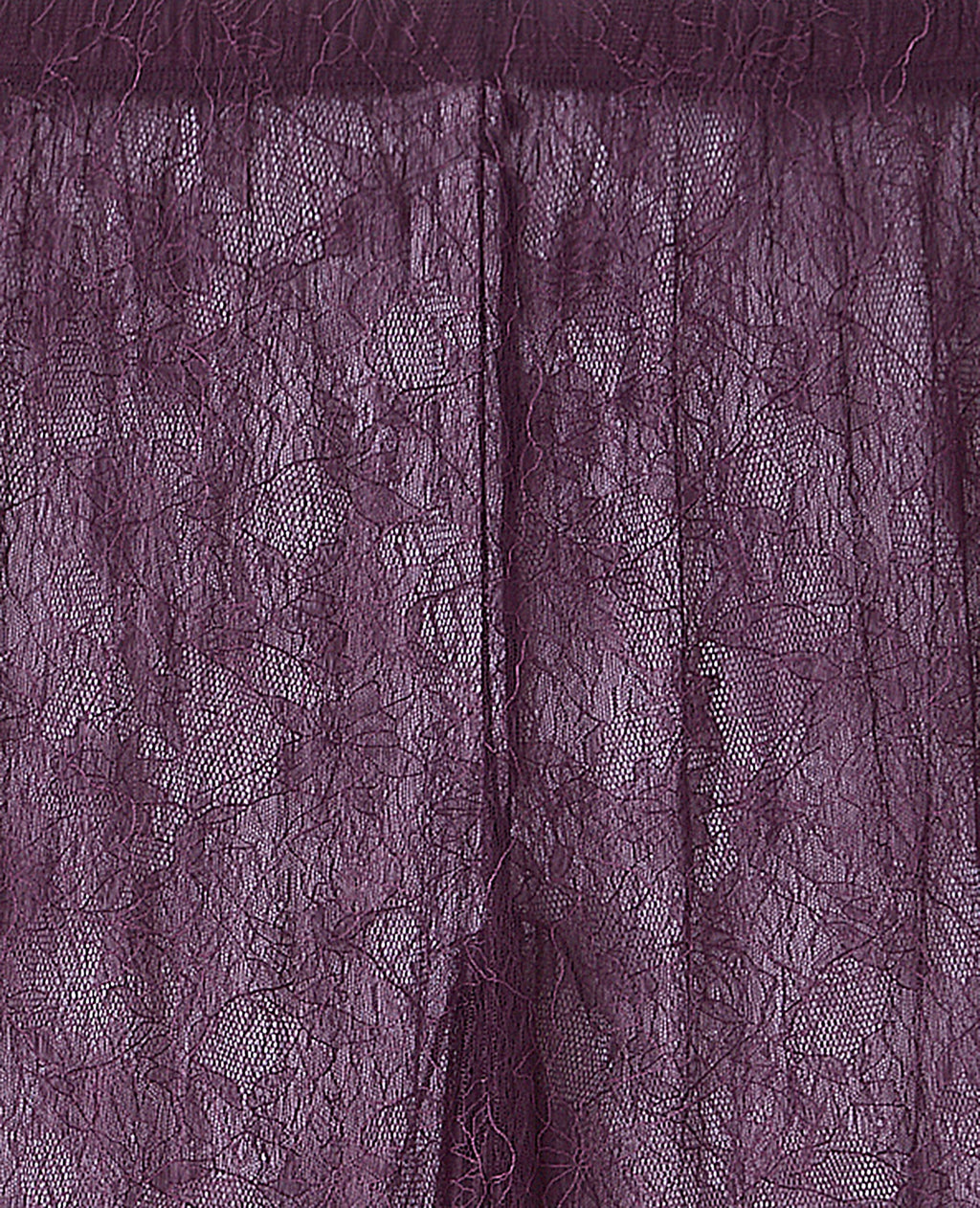 Pantalon flare en dentelle taille élastiquée