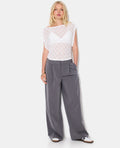 Pantalon large et droit avec pinces