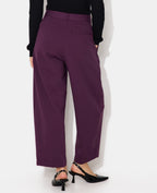 Pantalon barrel taille haute avec pinces