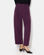 Pantalon barrel taille haute avec pinces