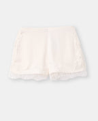 Short en satin avec dentelle