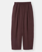 Pantalon barrel en tissu effet lin