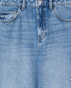 Jean extra-wide taille haute avec étoiles clous
