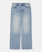 Jean wide taille medium avec œillets