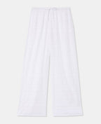 Pantalon droit et ample en tissu texturé